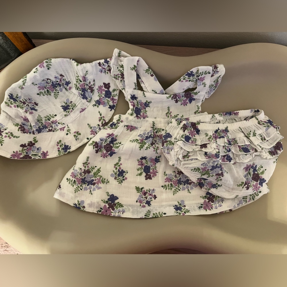 Angel Dear Purple Floral 3 Piece Set